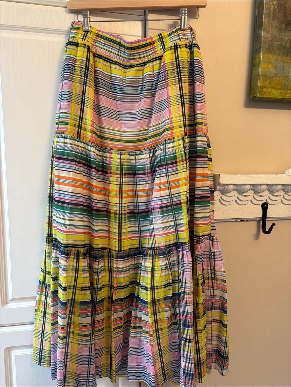 Vilagallo bright stripe maxi skirt waist 17” can stretch